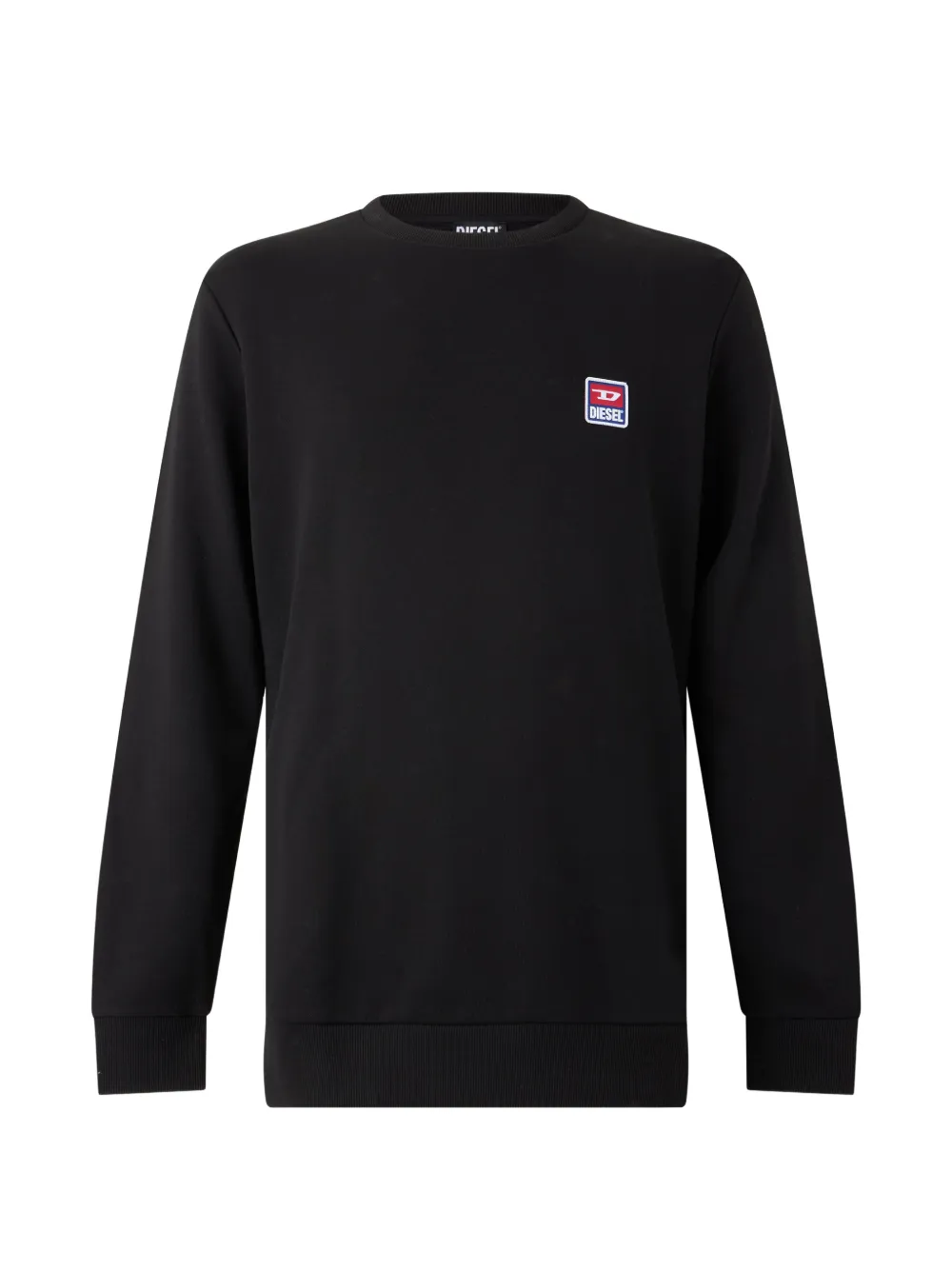 Diesel logo-patch crew-neck sweater - Nero