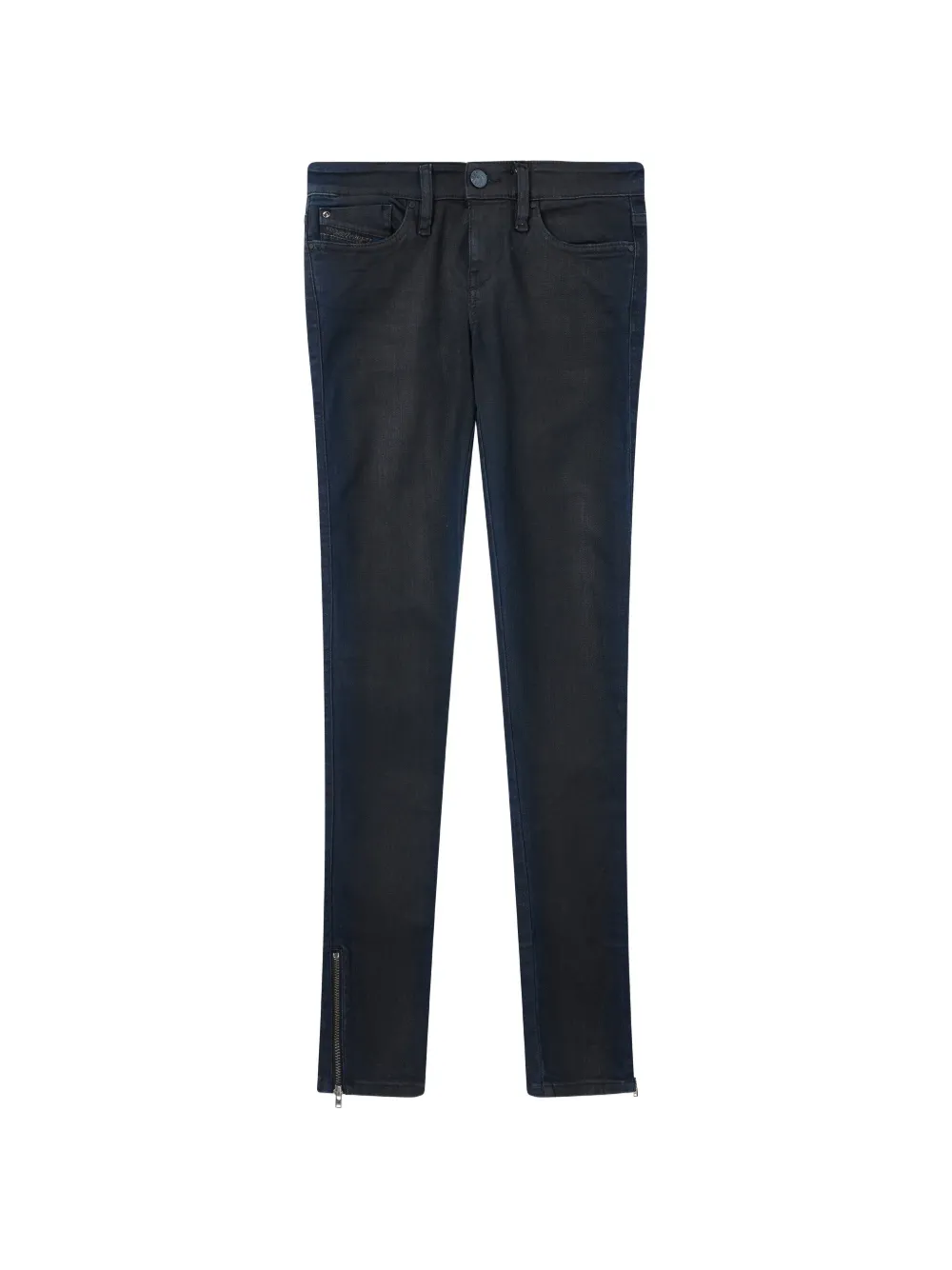 Diesel zip-detail skinny jeans Blauw