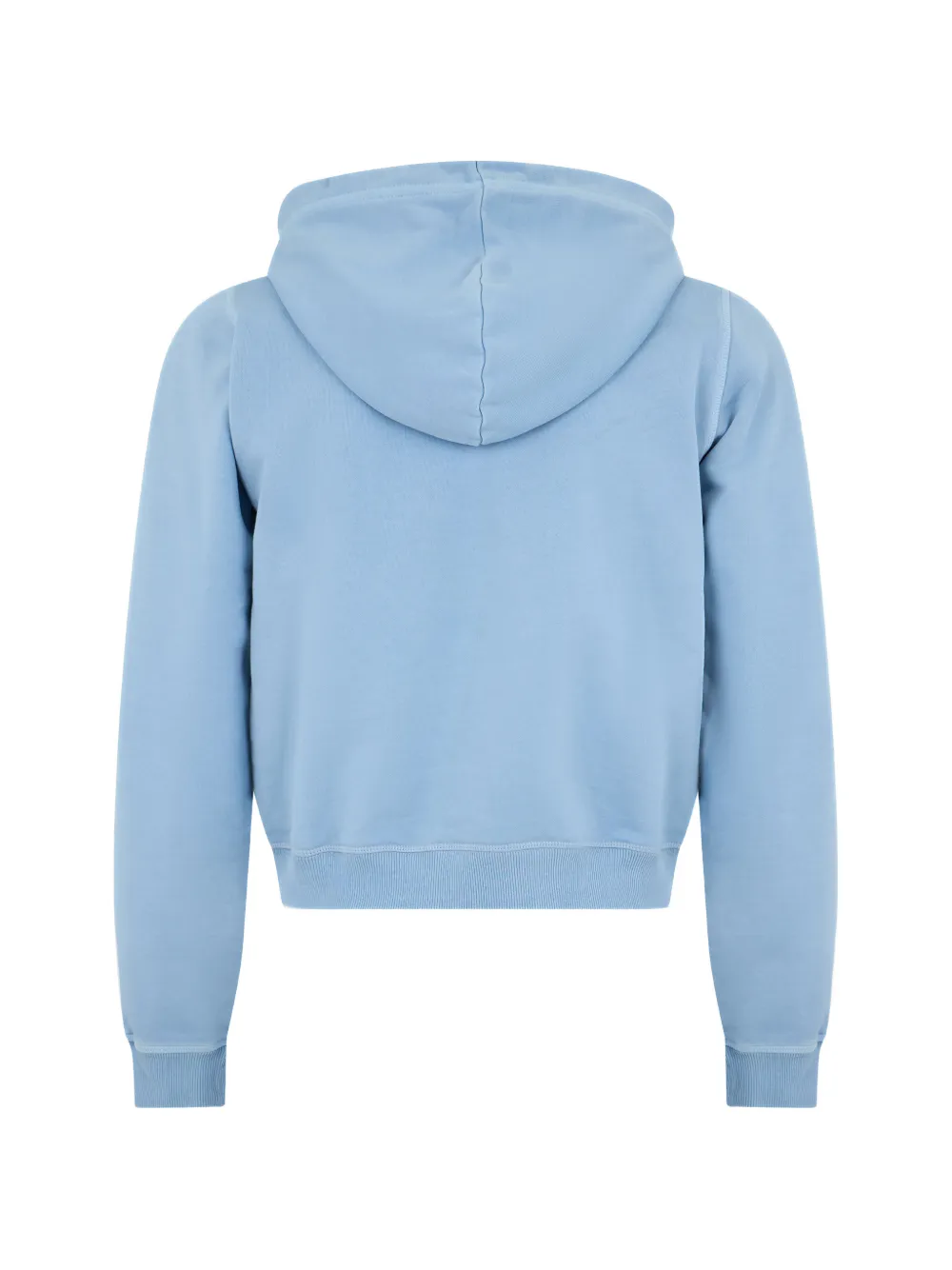 Diesel cropped logo-print hoodie Blauw