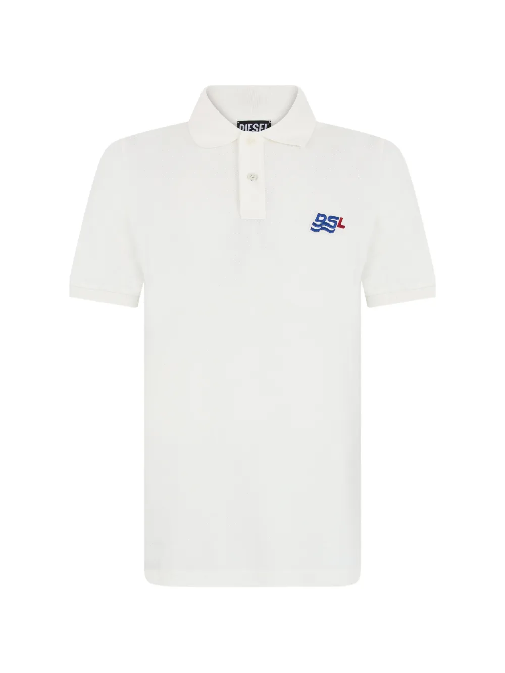Diesel embroidered-logo cotton polo shirt - Bianco