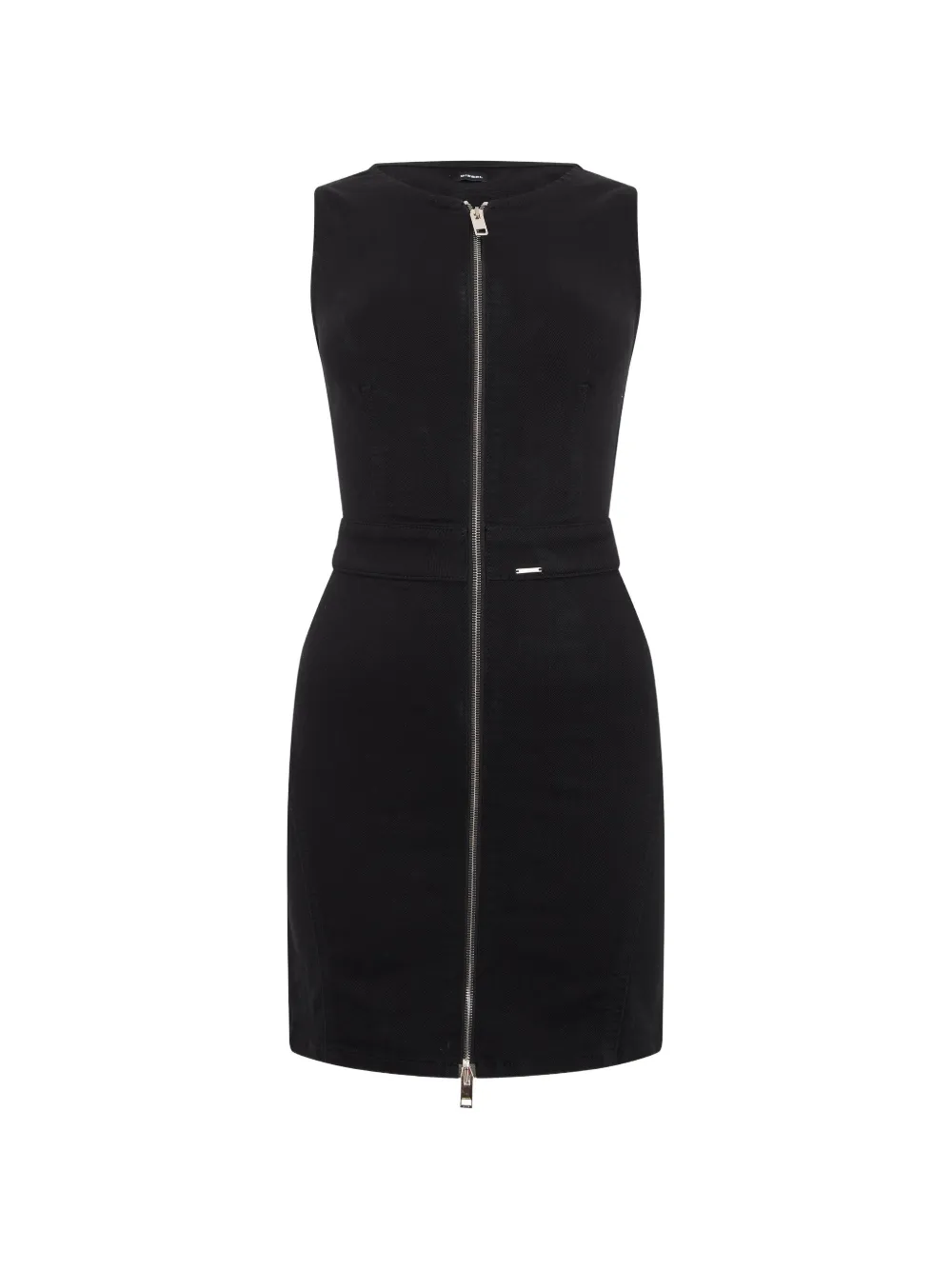 Diesel lace-up zip-front dress Zwart