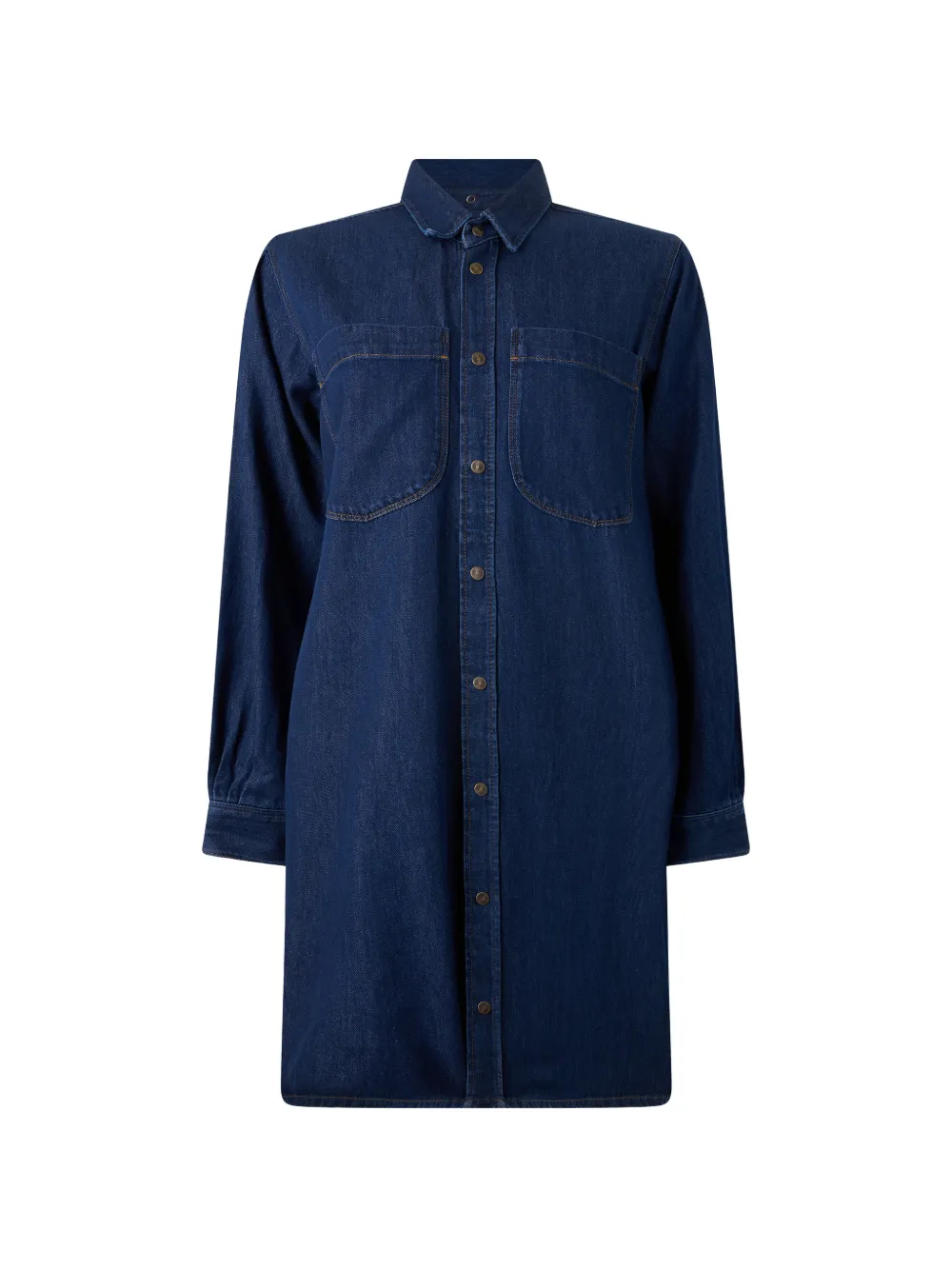 Diesel button-down denim dress Blauw