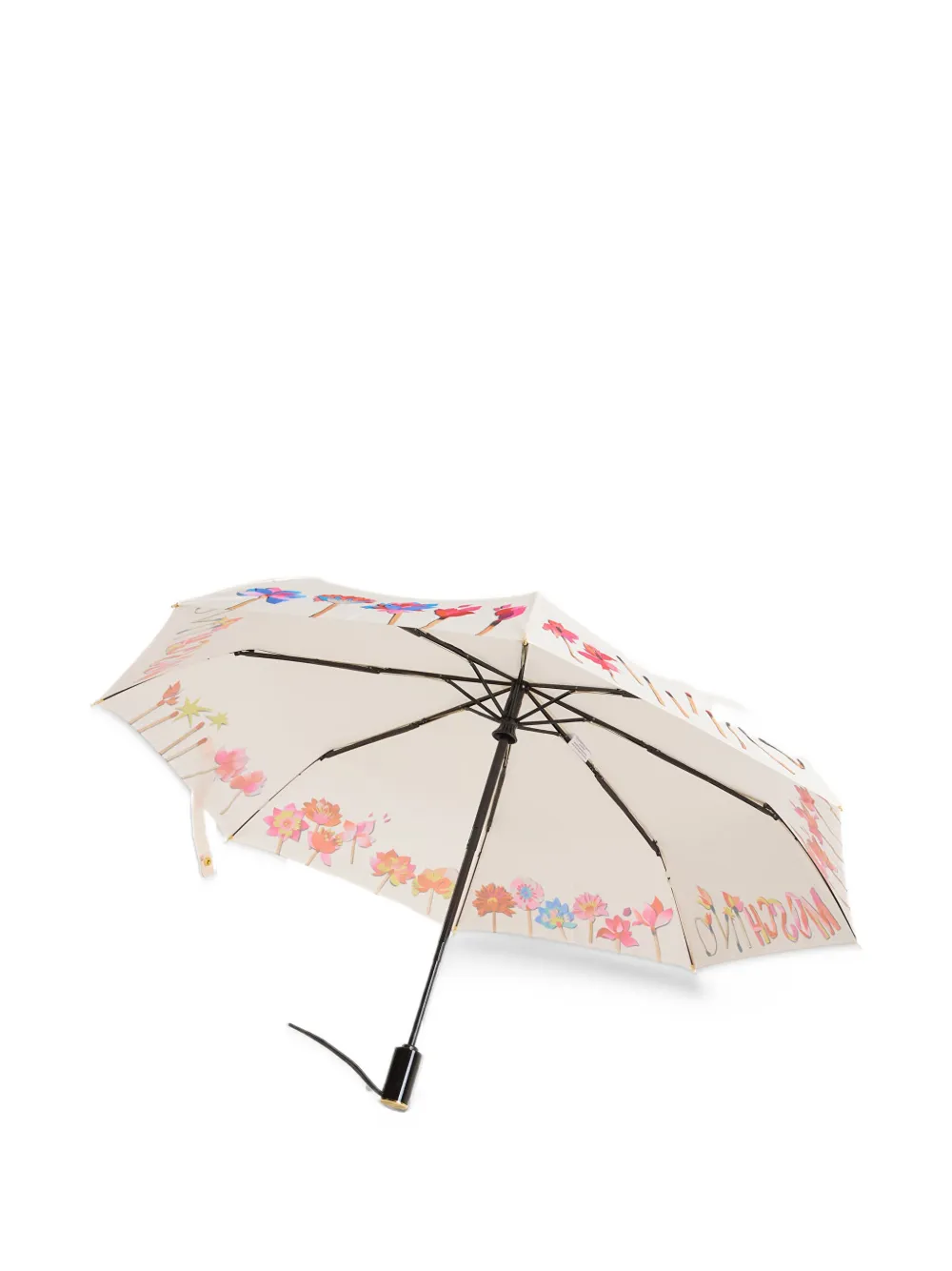 Moschino matches-print umbrella Beige