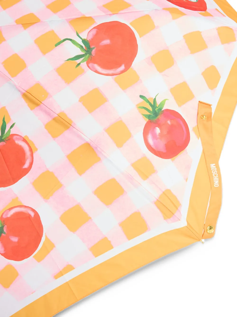 Moschino tomatoes-print open-close umbrella Wit