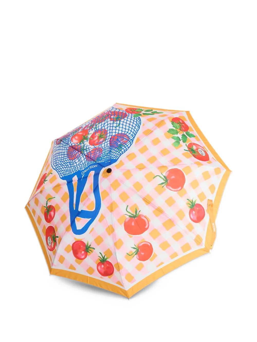 Moschino tomatoes-print open-close umbrella Wit