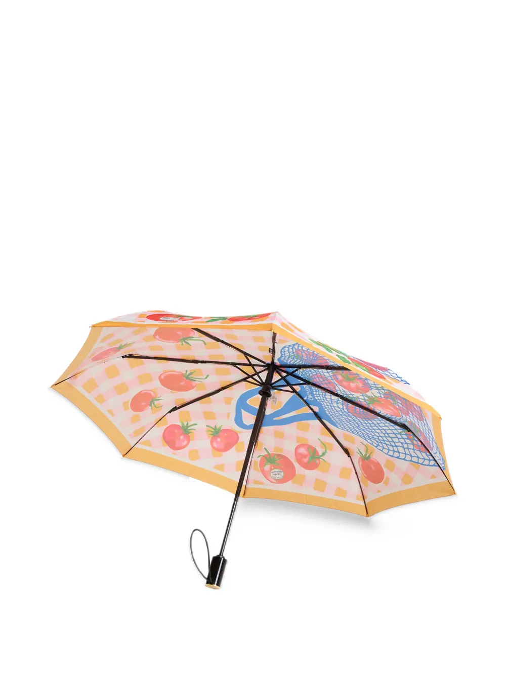 Moschino tomatoes-print open-close umbrella Wit