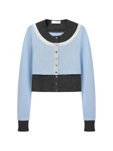 CUDDLEUP layered-design knit cardigan