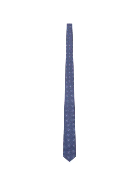 PERSONALITY geometric-pattern silk tie