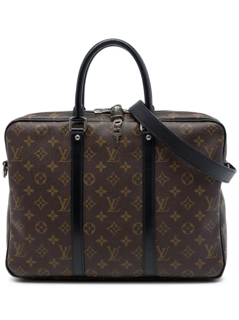 Louis Vuitton Pre-Owned 2016 Monogram Macassar Porte Documents Jour business bag