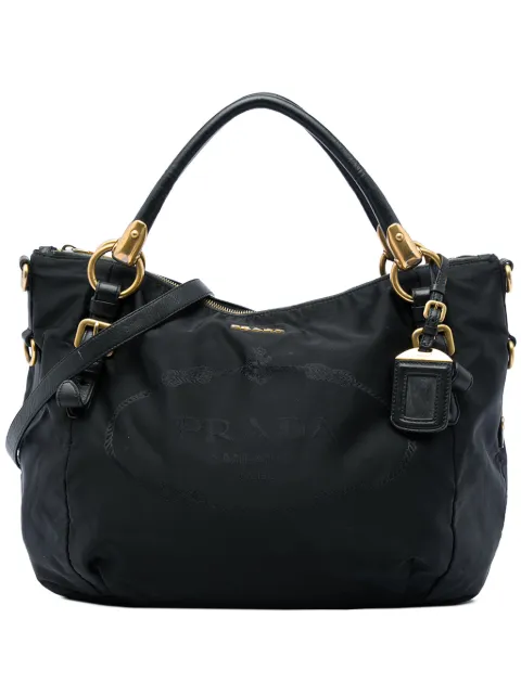 Prada Pre-Owned 2010-2026 Tessuto Canapa Logo satchel
