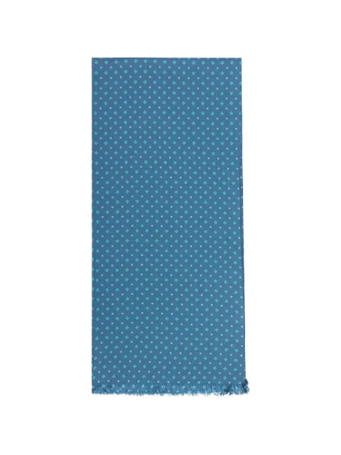 PERSONALITY x Suit geometric-print fringed scarf