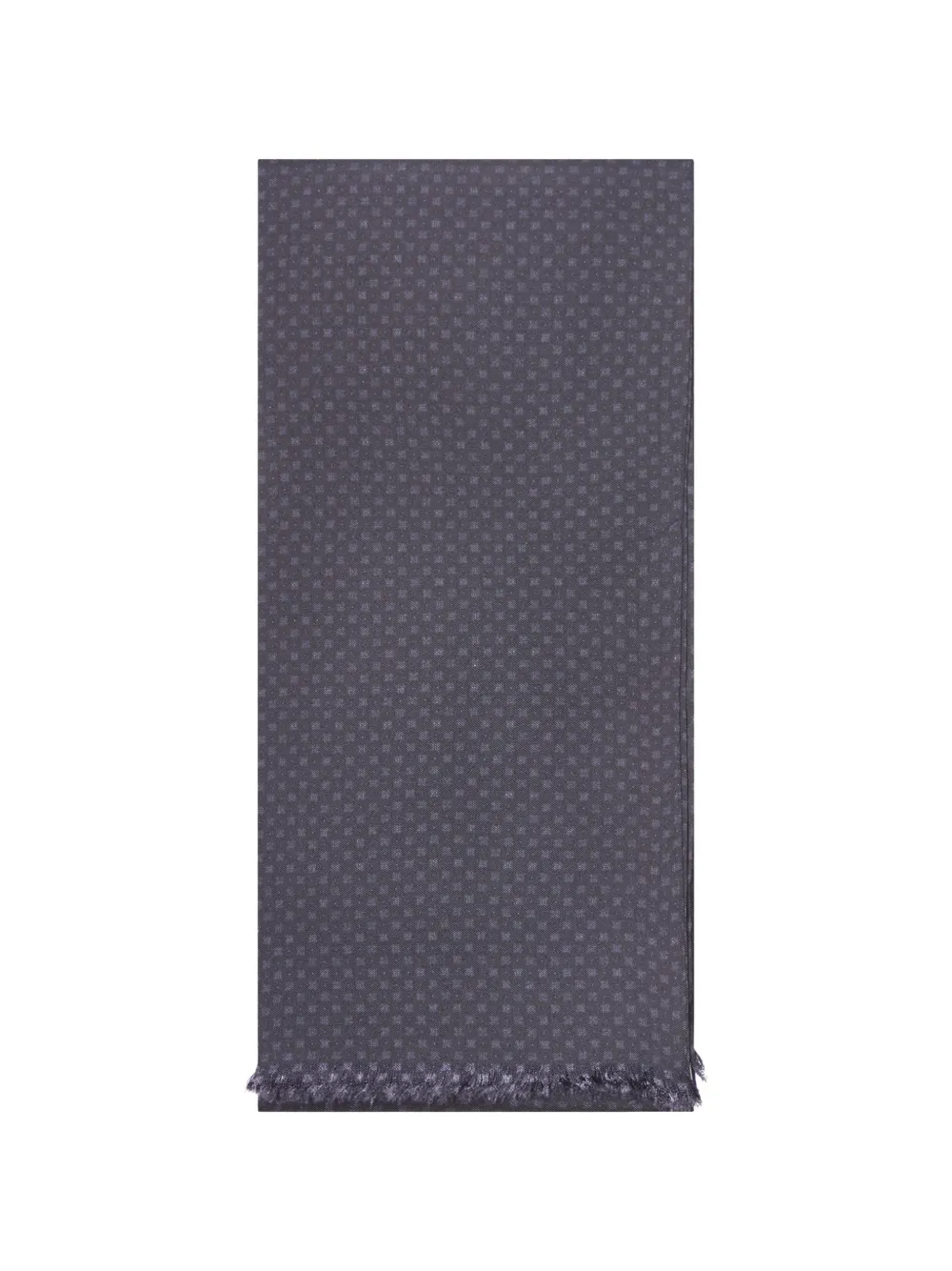 PERSONALITY x Suit geometric-pattern fringed scarf - Nero