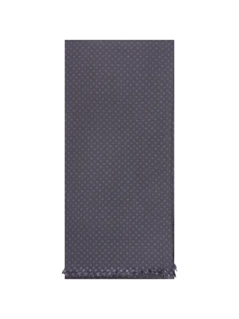 PERSONALITY x Suit geometric-pattern fringed scarf