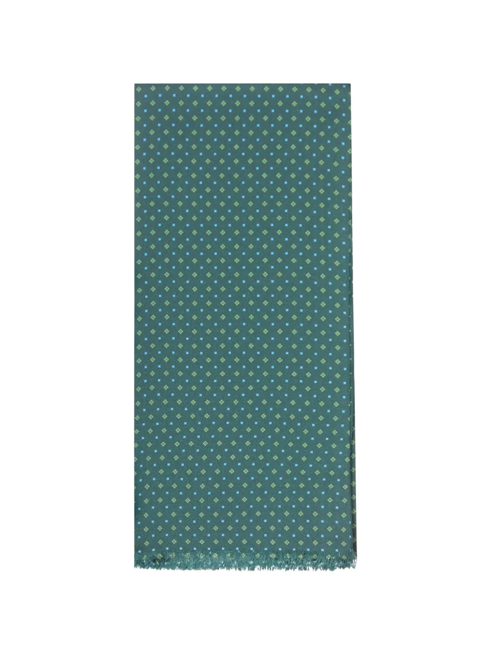 PERSONALITY x Suit geometric-print silk scarf - Verde