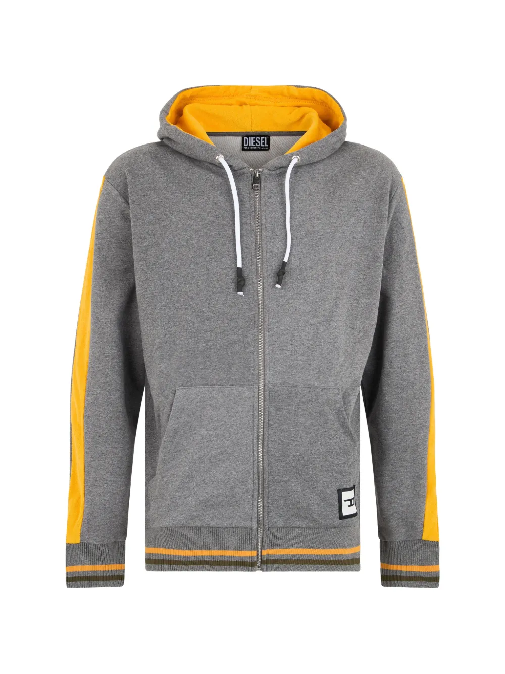 Diesel zip-up drawstring hoodie Grijs