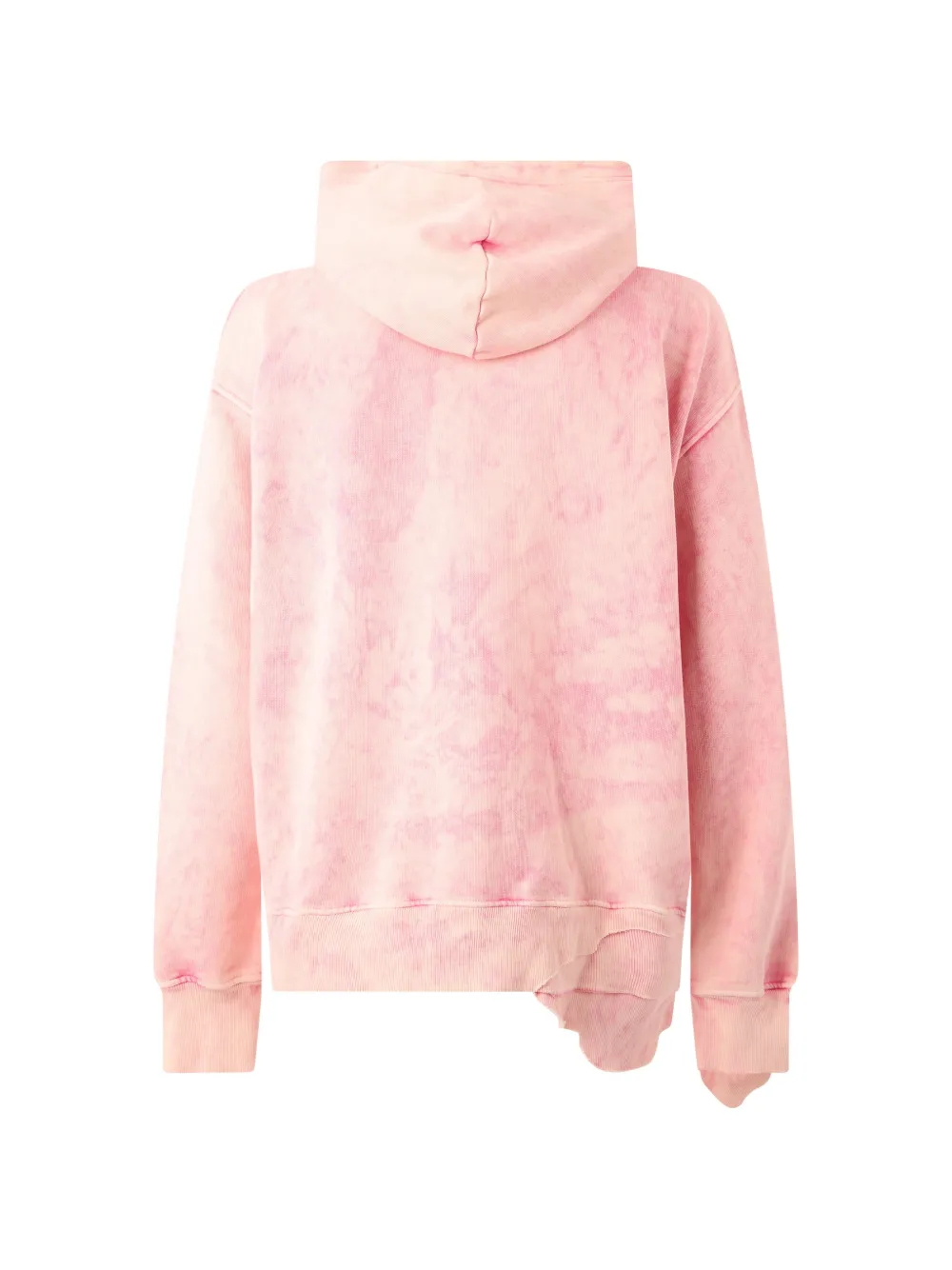 Diesel acid-wash distressed hoodie Roze