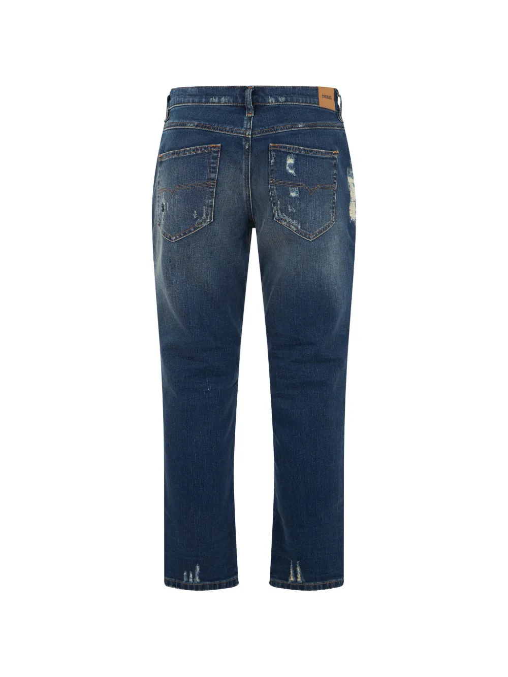 Diesel distressed frayed jeans Blauw