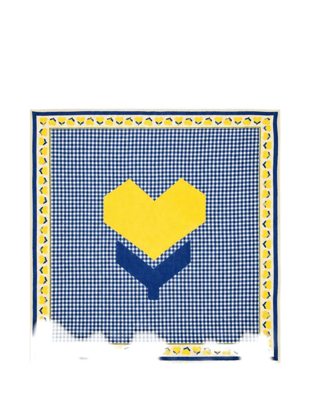 Bonton Foulvichy heart-print wool scarf - Blu