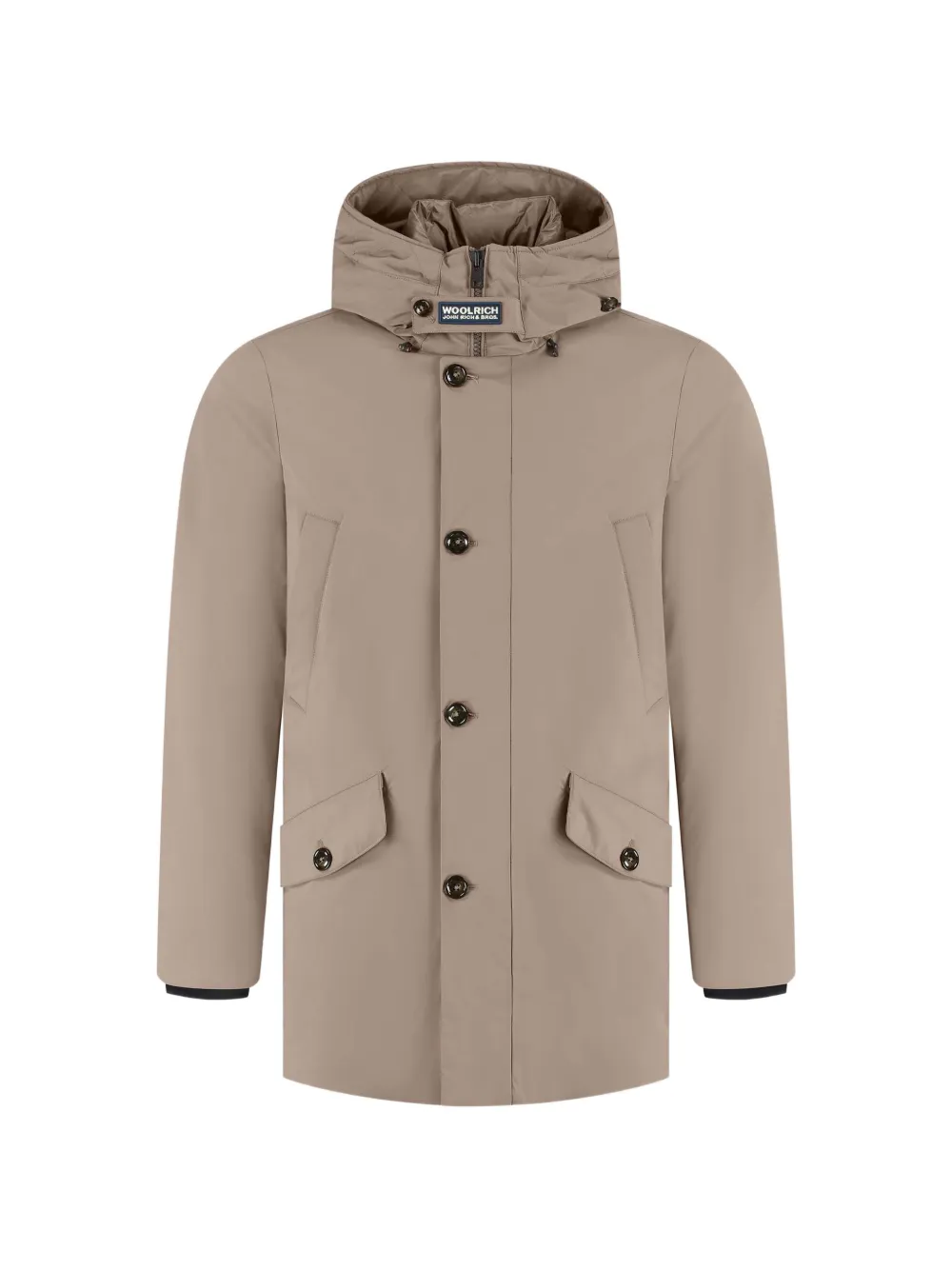 Woolrich hooded button-up coat - Toni neutri