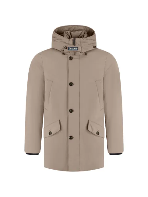 Woolrich hooded button-up coat