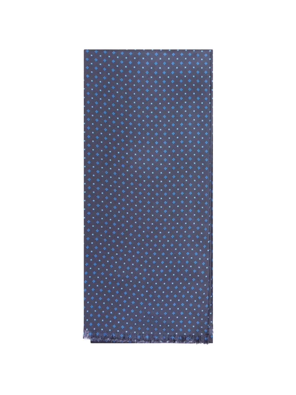 PERSONALITY x Suit geometric-print silk scarf - Blu