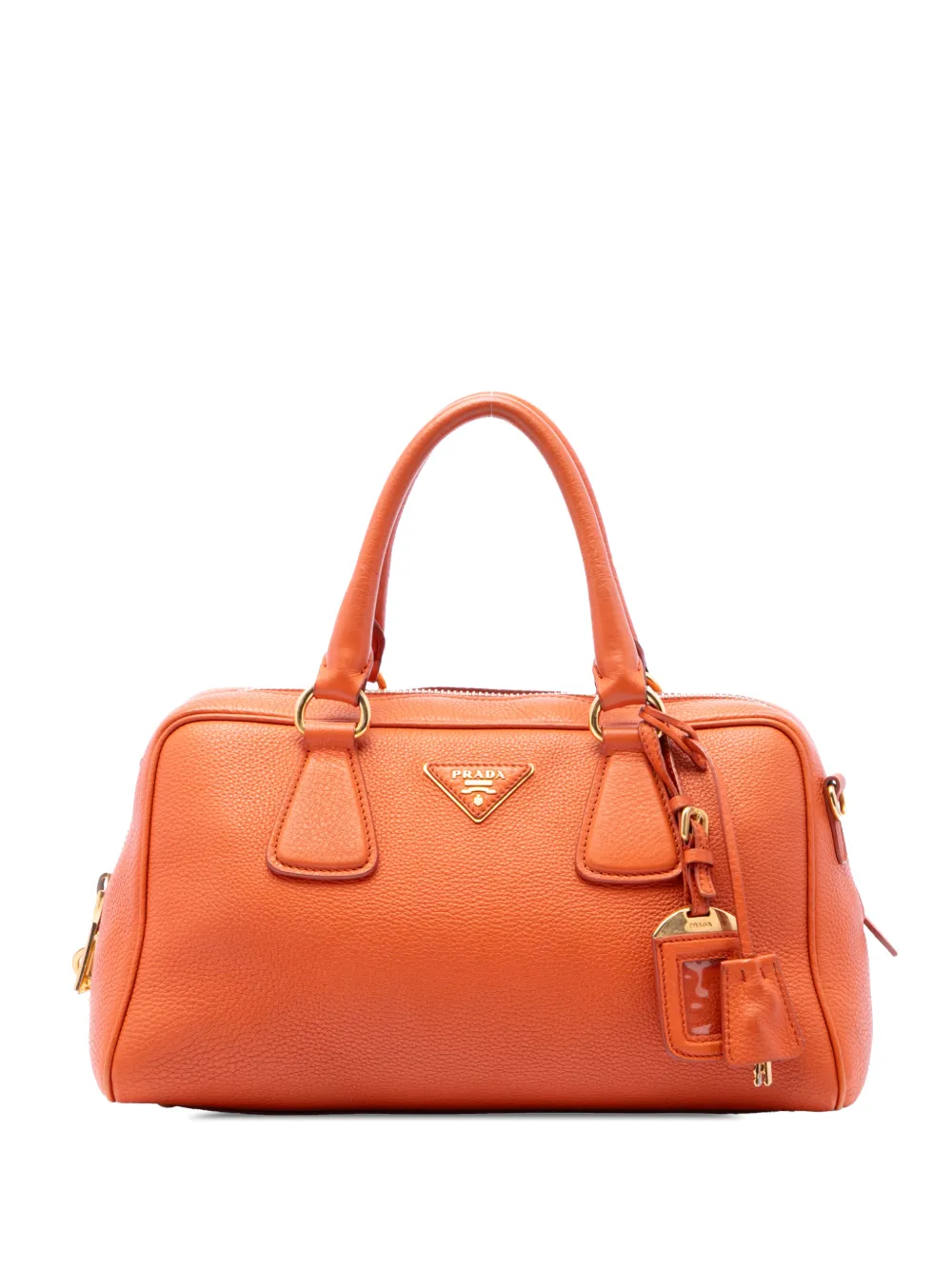 Prada Pre-Owned 2010-2026 Vitello Daino Bauletto Bag satchel - Orange