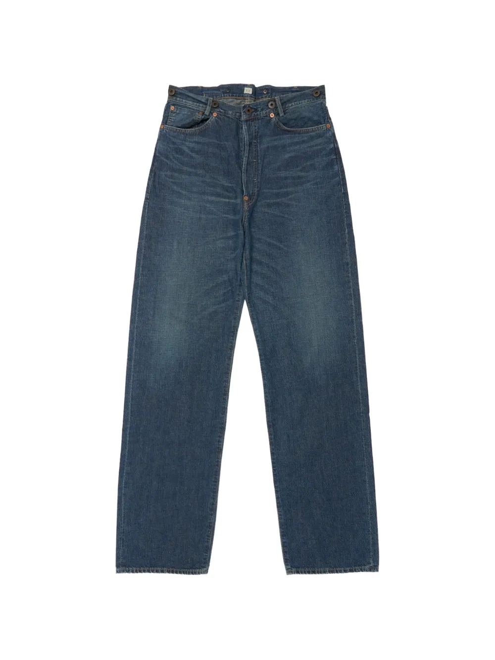 TAIGA TAKAHASHI Lot.721 logo-patch jeans - Blu