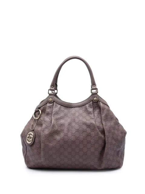 Gucci Pre-Owned 2016-2026 미디엄 구찌시마 수키 토트 백