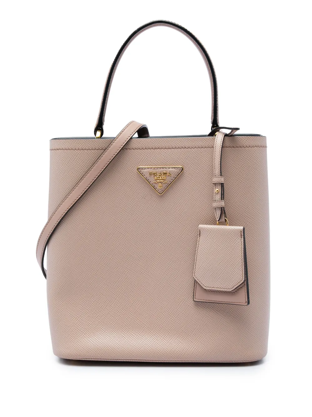 Prada Pre-Owned 2013-2026 Medium Saffiano Cuir Panier satchel - Brown