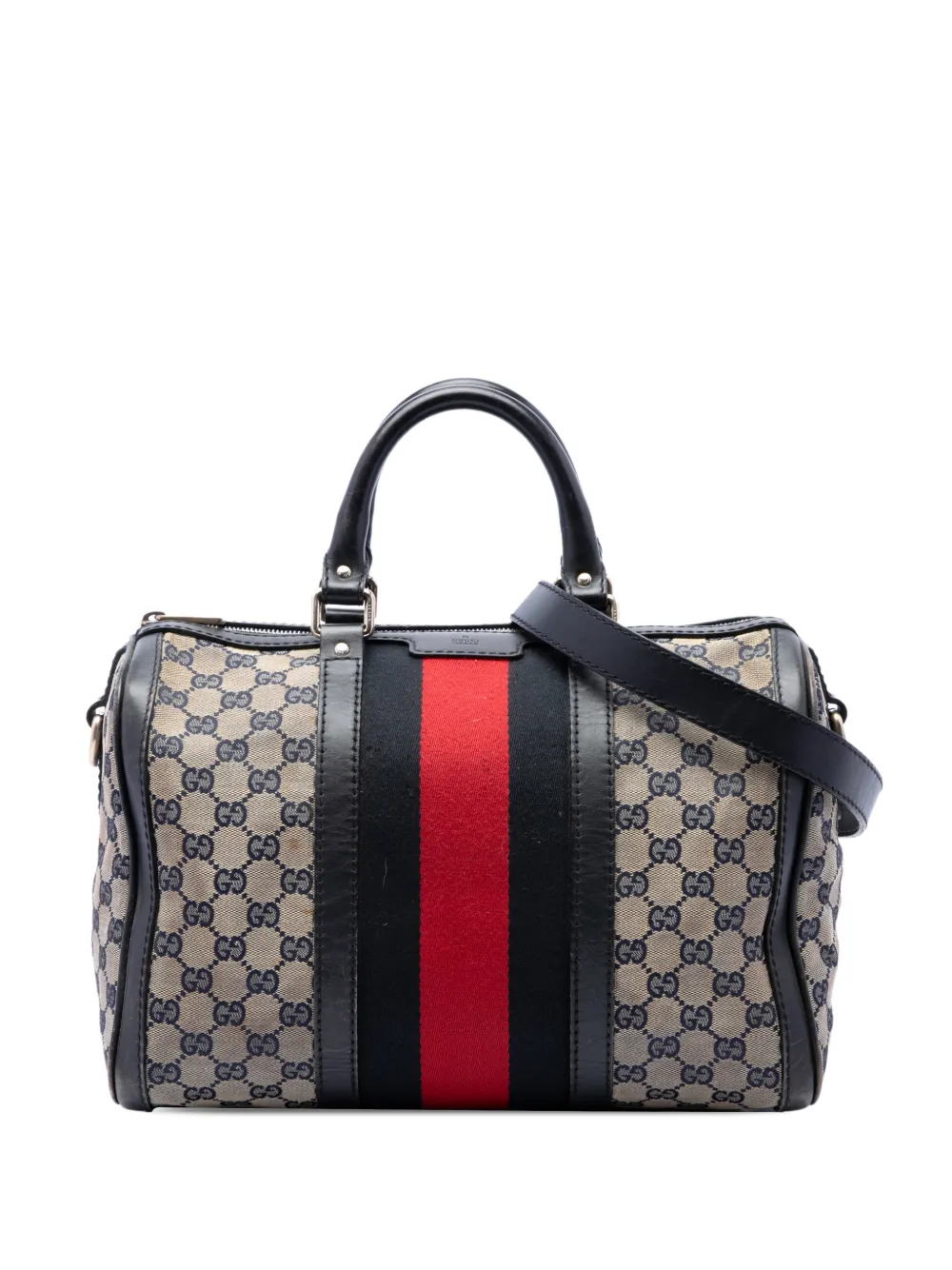 Gucci Pre-Owned 2016-2026 Medium GG Canvas Web Joy Boston Bag satchel - Toni neutri