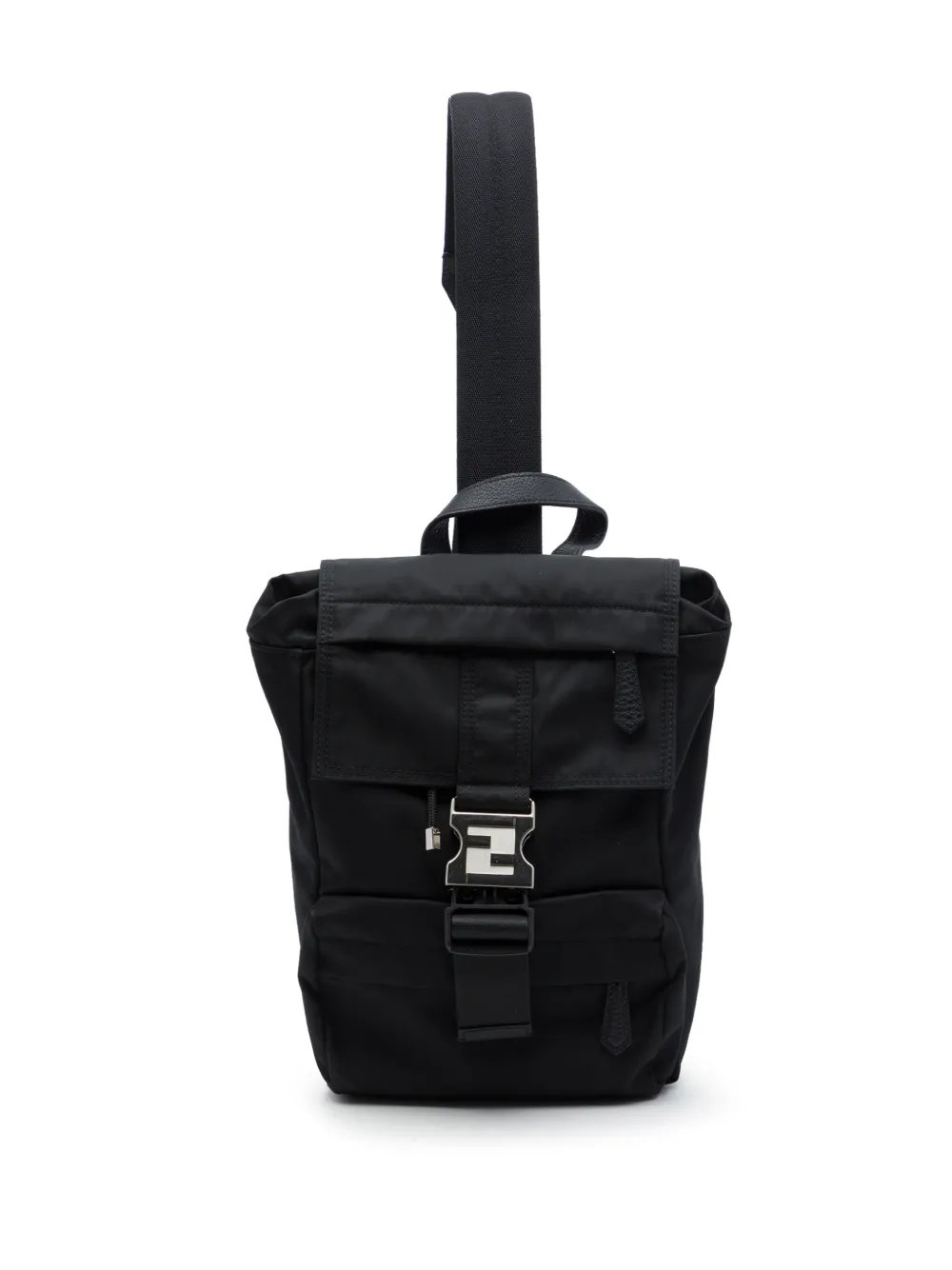 Fendi Pre-Owned 2010-2026 Small Fendiness Econyl Nylon backpack - Black