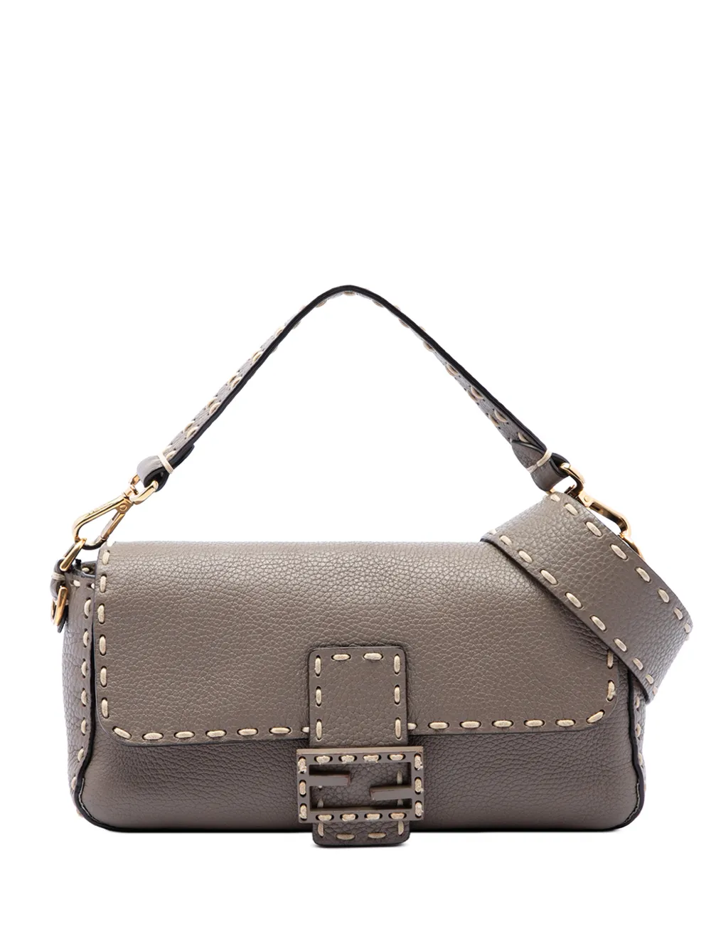 Fendi Pre-Owned 2010-2026 Medium Leather Selleria Baguette satchel - Brown