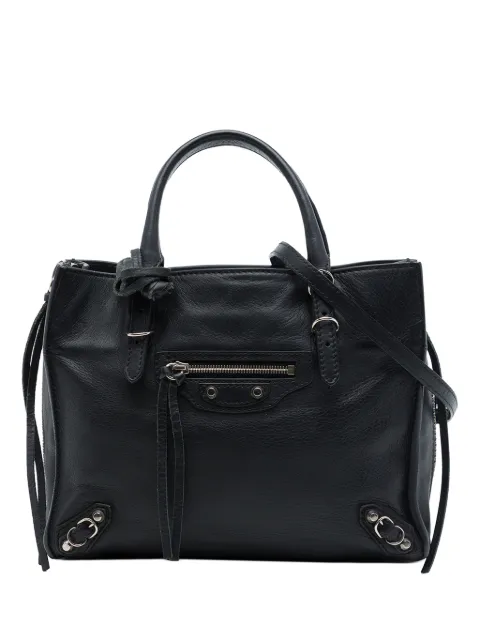 Balenciaga Pre-Owned tote satchel Papier A4 mini de piel con cierre alrededor 2014