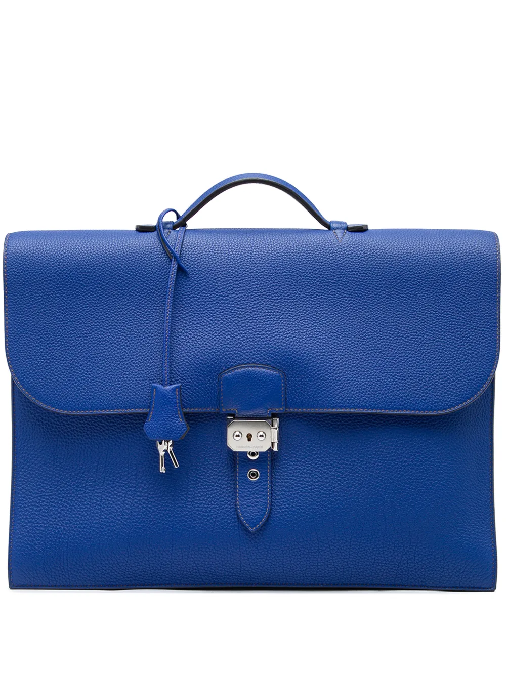 Hermès Pre-Owned 2015 Togo Verso Sac a Depeches 40 business bag - Blue