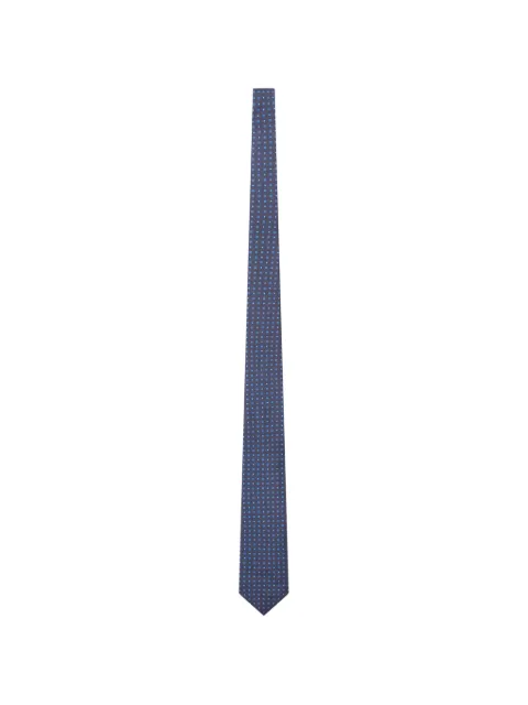 PERSONALITY geometric-pattern silk tie