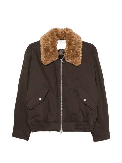 DUNST Flight faux-fur collar bomber jacket
