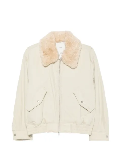 DUNST faux-fur collar bomber jacket