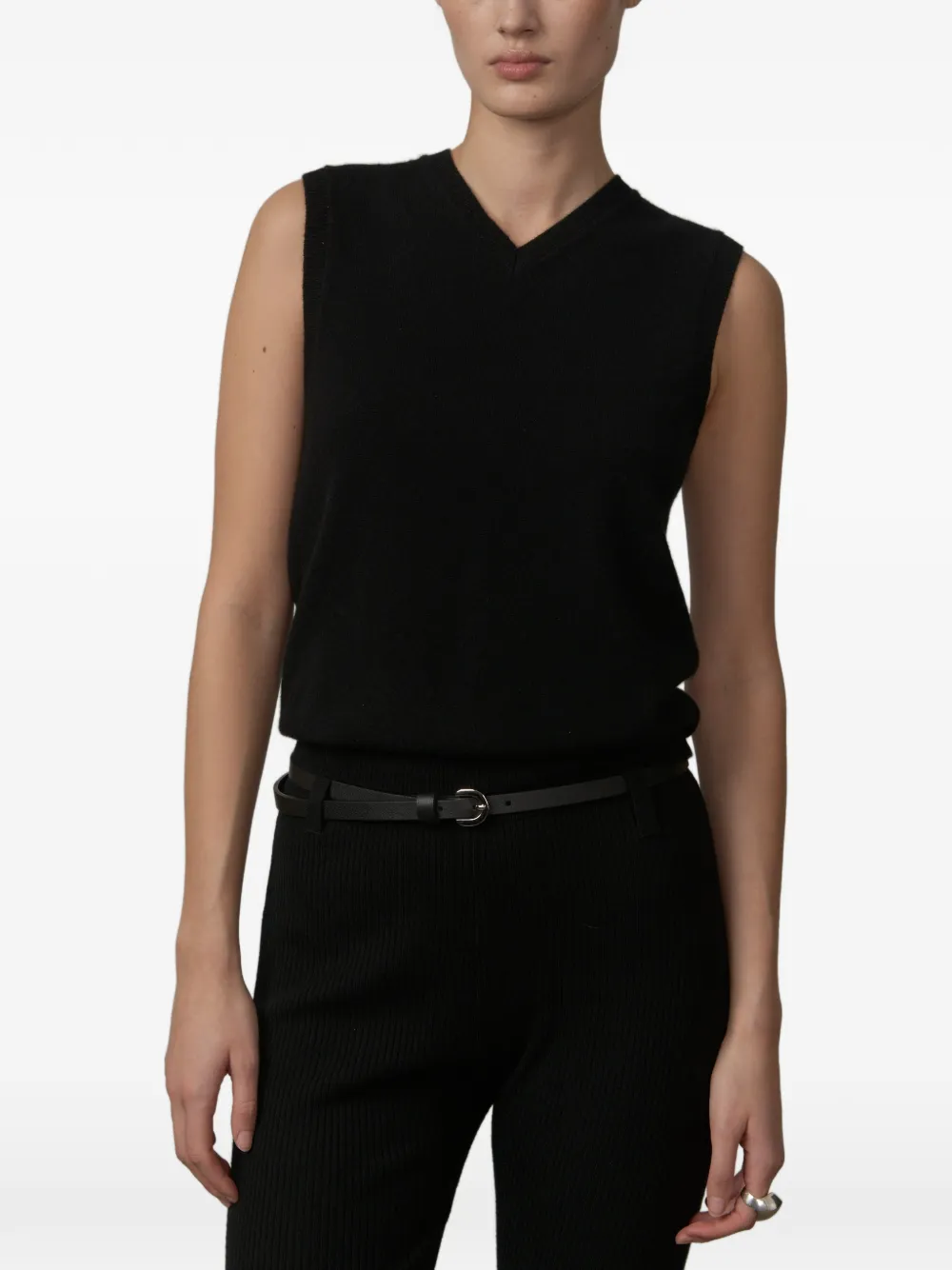 HERSKIND Fabien cashmere vest Zwart
