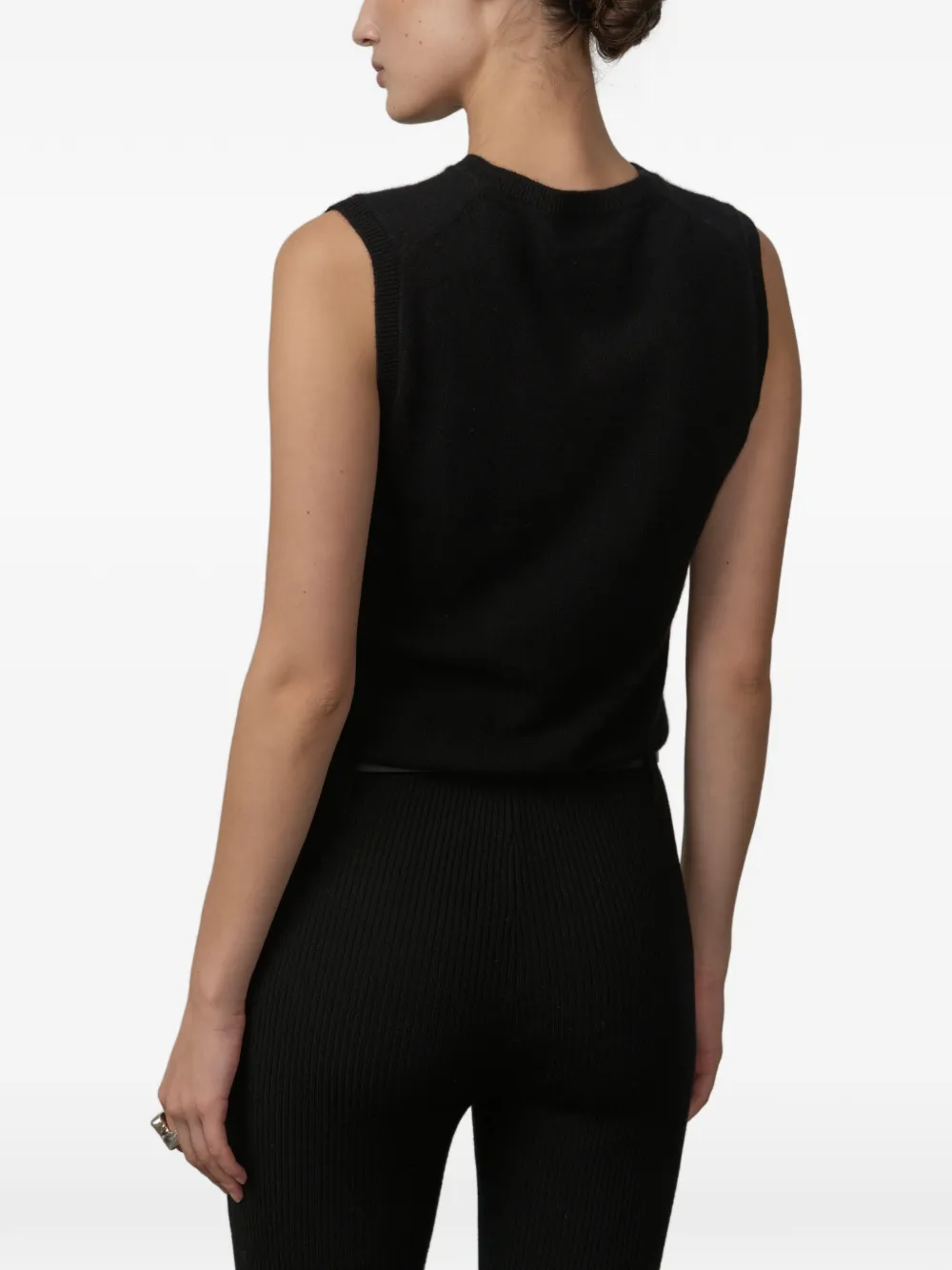 HERSKIND Fabien cashmere vest Zwart