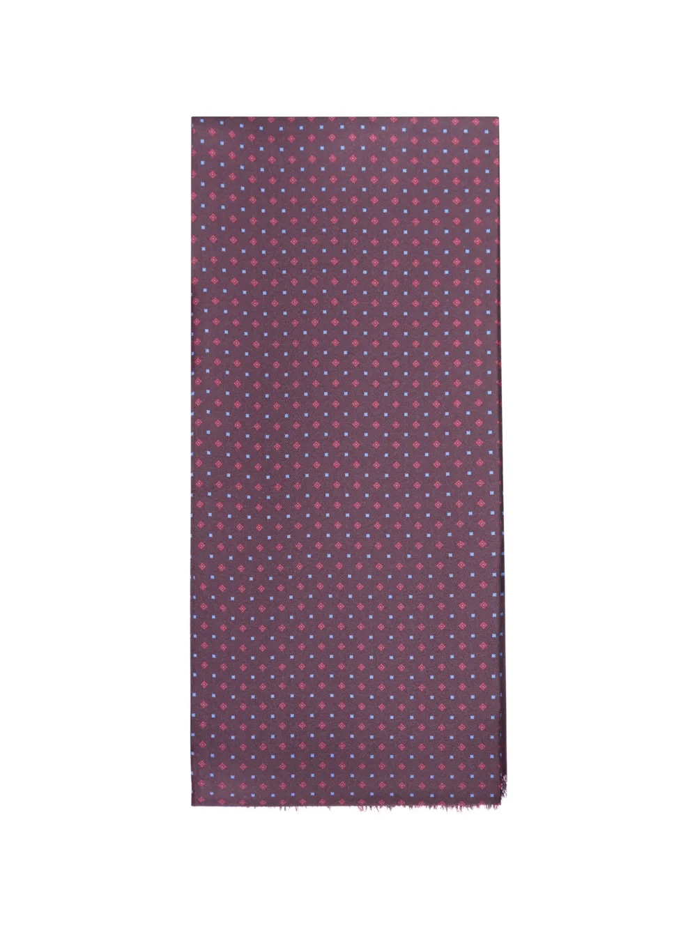 PERSONALITY geometric-print frayed scarf - Viola