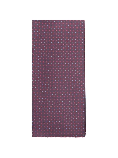 PERSONALITY geometric-print frayed scarf