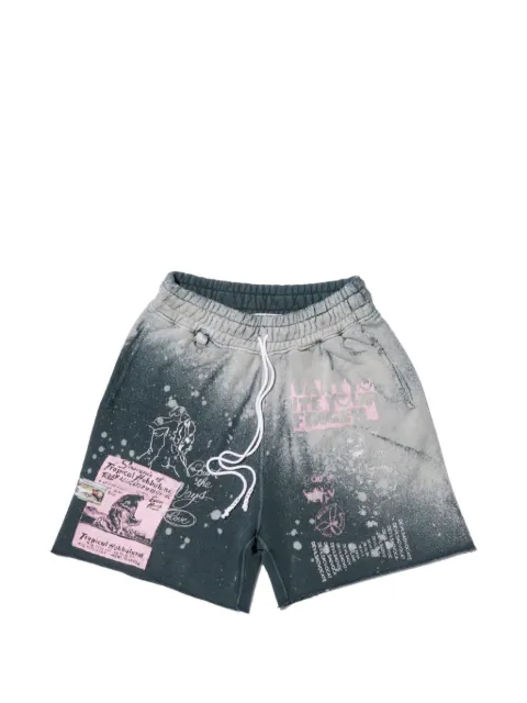 Paly DVLS Advocate graphic-print raw-cut shorts