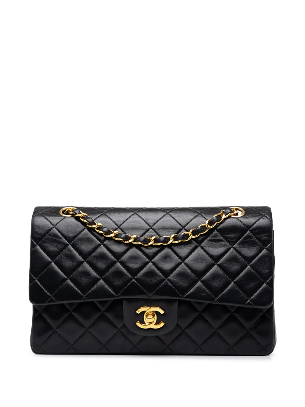 CHANEL Pre-Owned 1991-1994 Medium Classic Lambskin Double Flap shoulder bag - Black