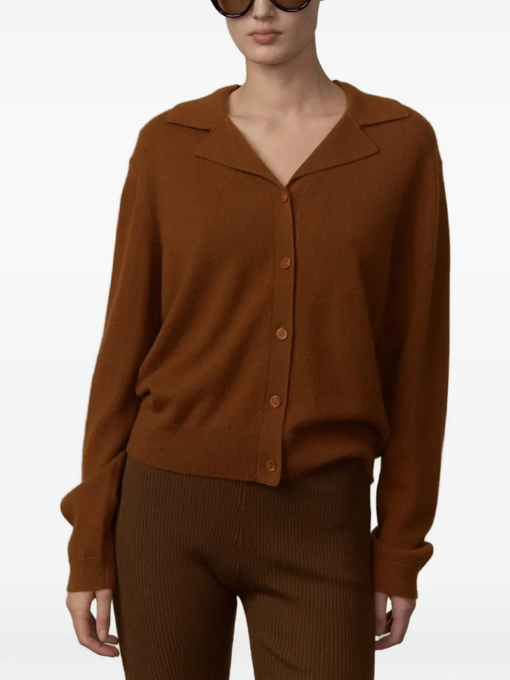 HERSKIND Alton cashmere cardigan Bruin