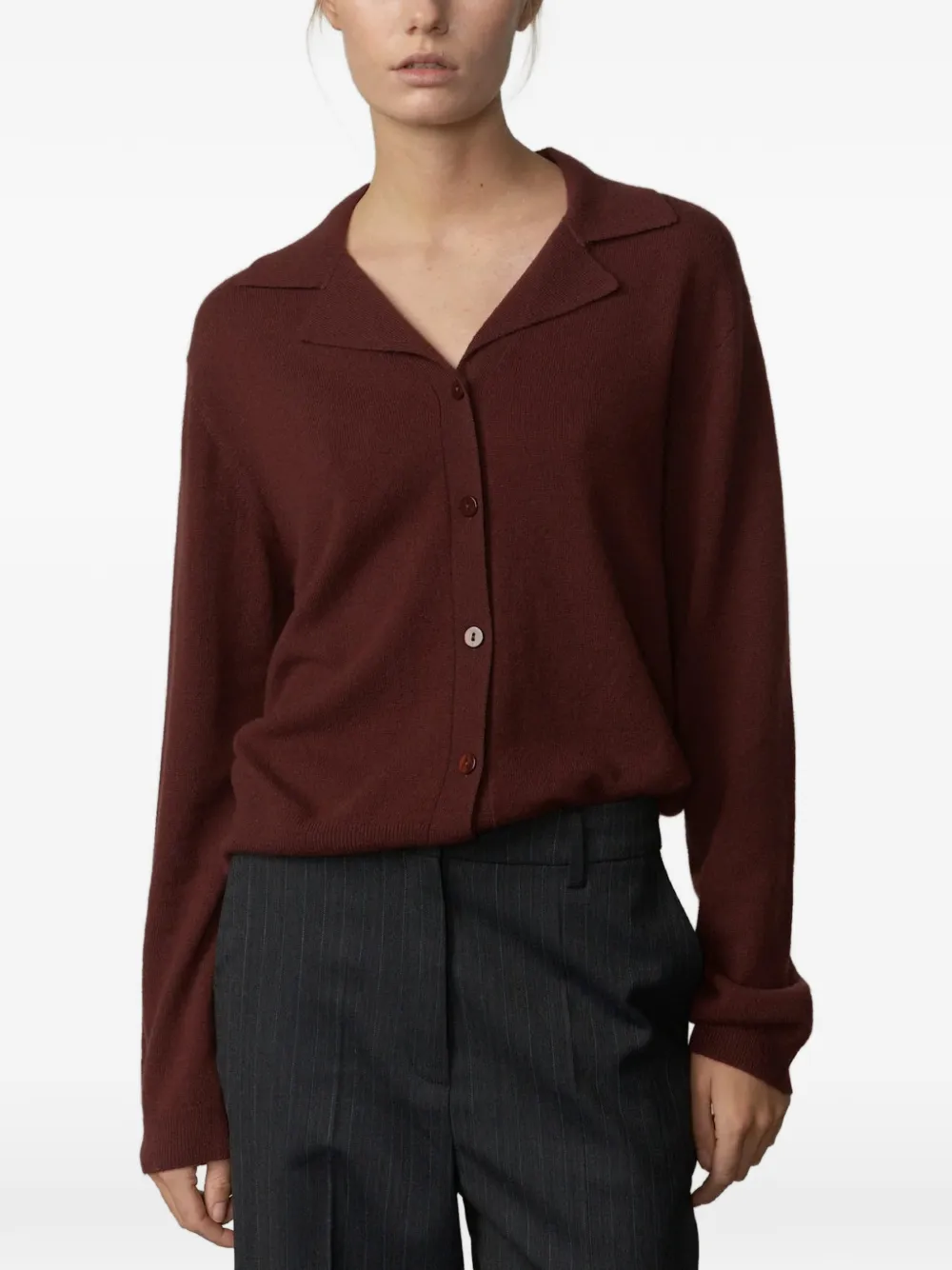 HERSKIND Alton cashmere cardigan Rood