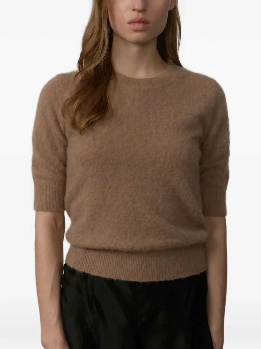 HERSKIND Therese brushed T-shirt Beige