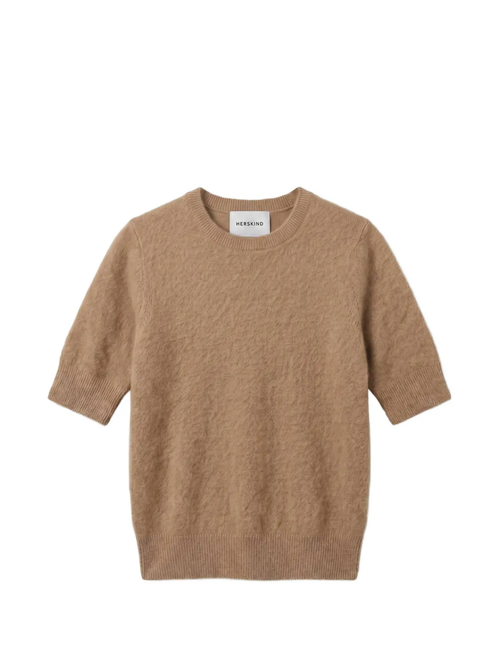 HERSKIND Therese brushed T-shirt Beige