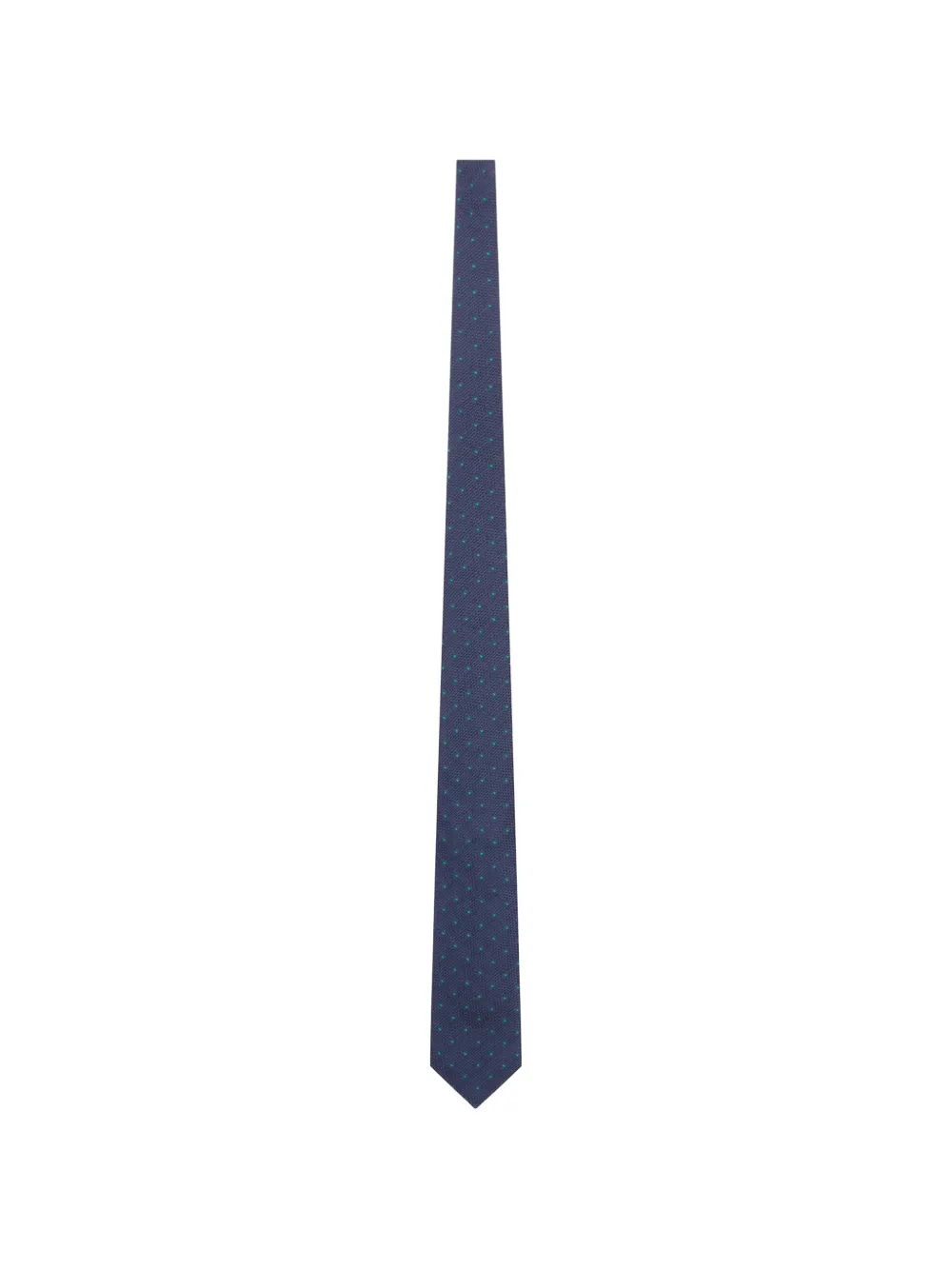 PERSONALITY polka-dot silk tie - Blu