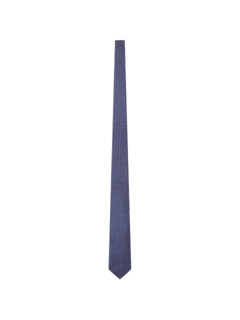 PERSONALITY geometric-pattern silk tie