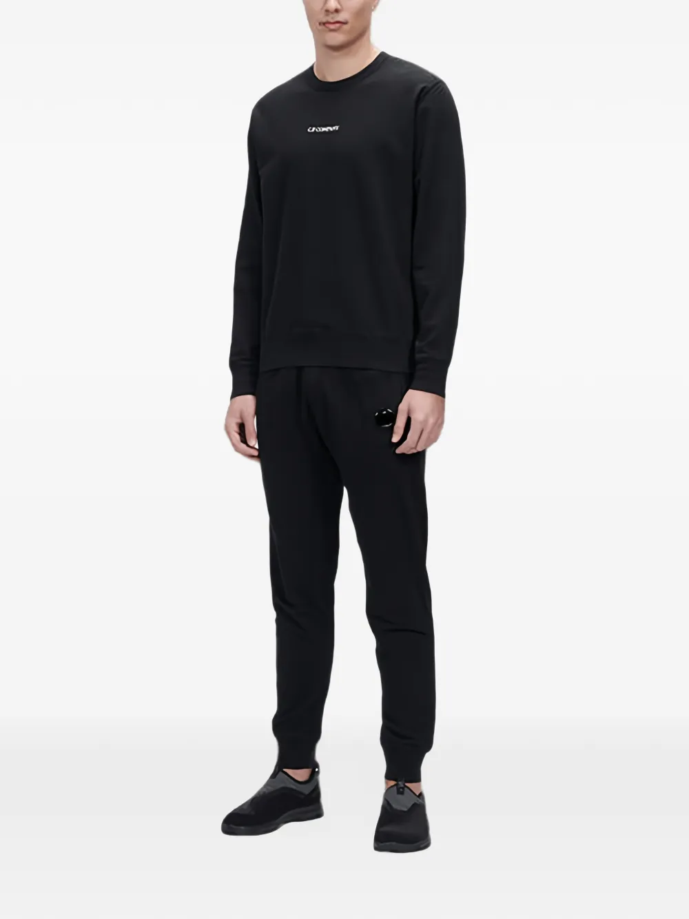 C.P. Company logo-print sweatshirt Zwart